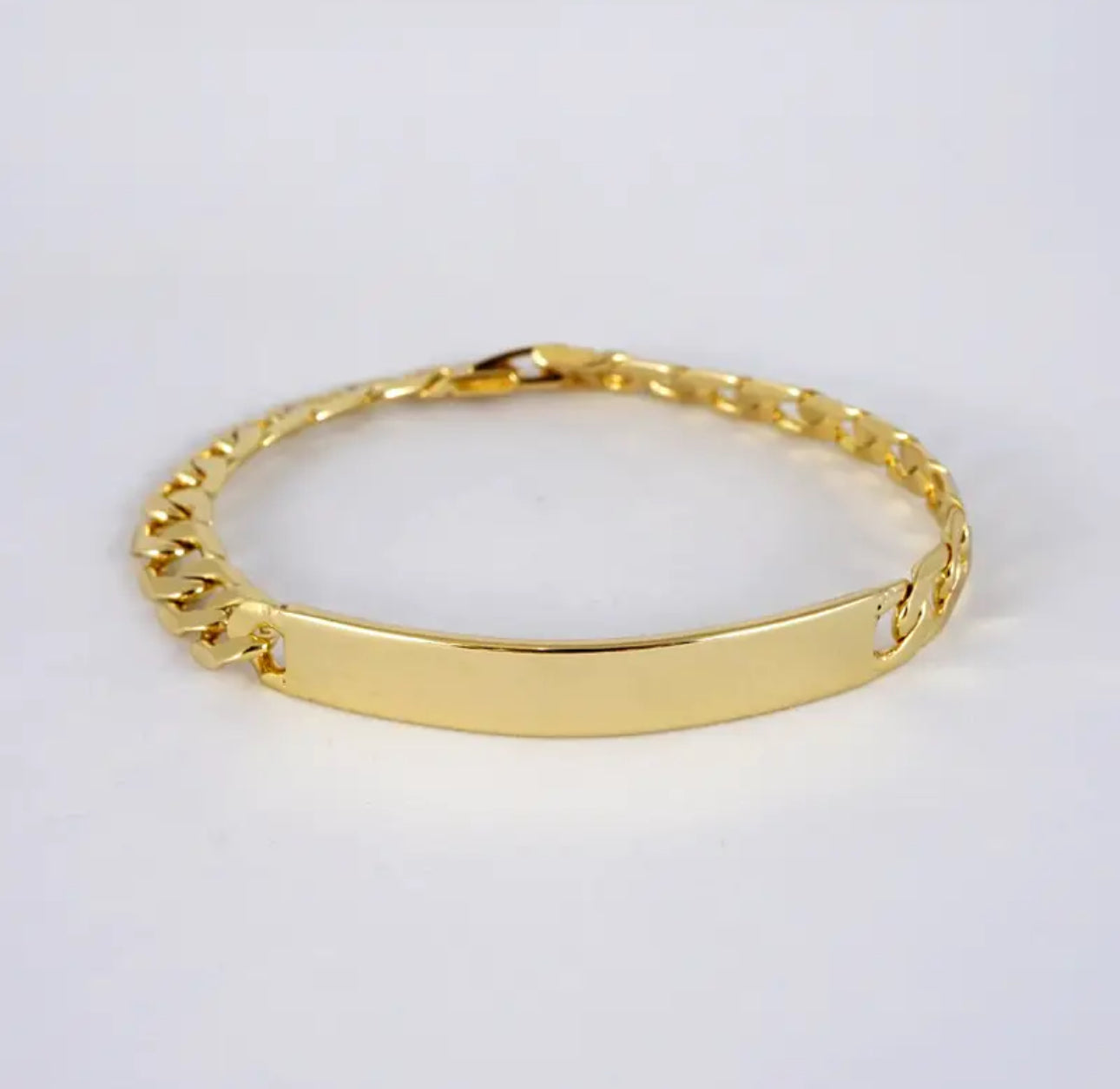 Bracelet cubano placa liza