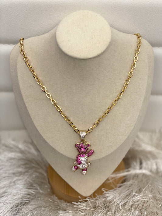 Necklace Bailarina Bear Pink