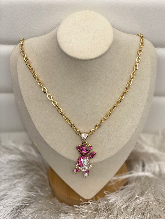 Necklace Bear Pink