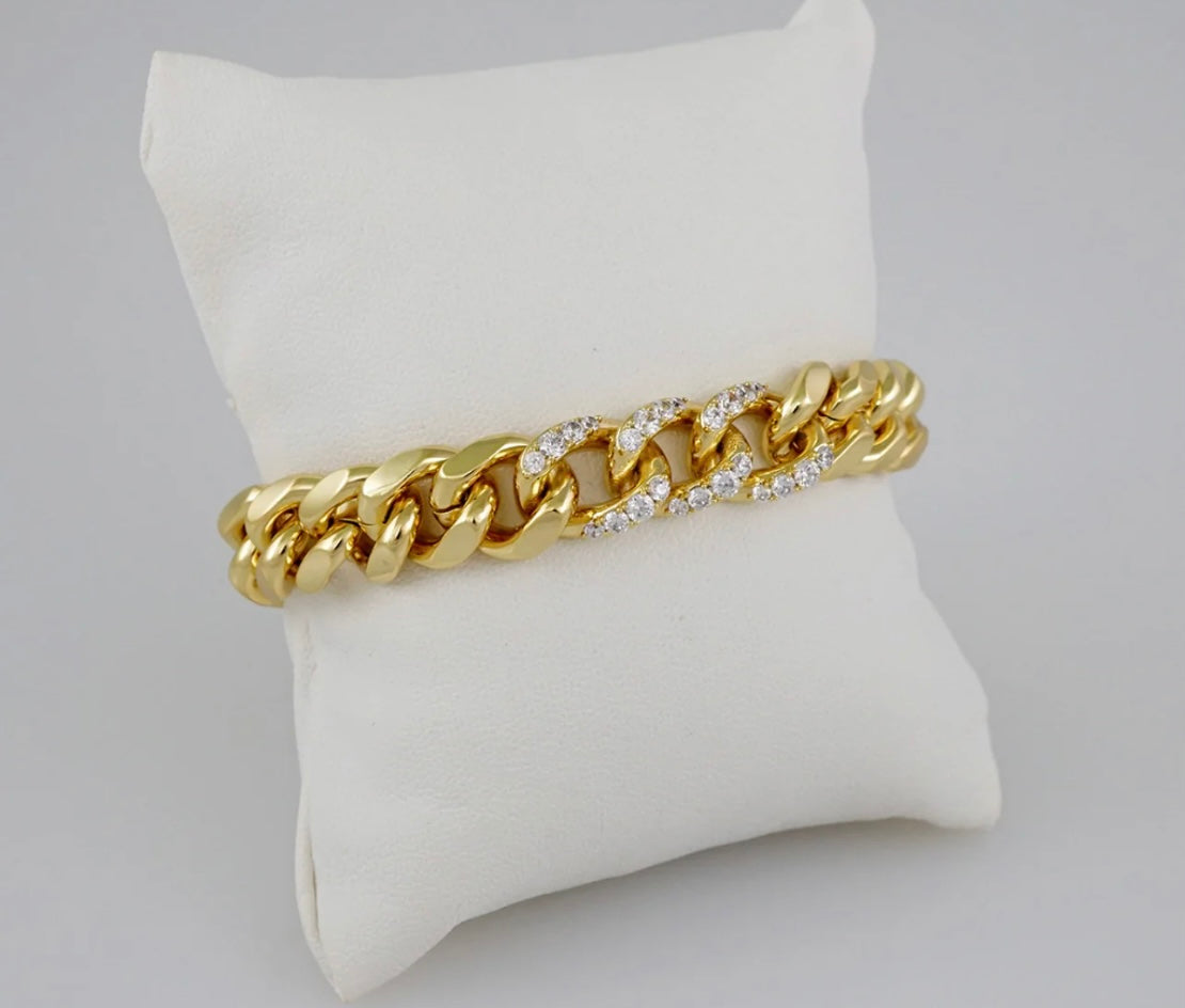 Brazalete con diamantes de zirconia